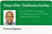Personalisierter DEKRA Hagel- & Dellentechniker Ausweis
